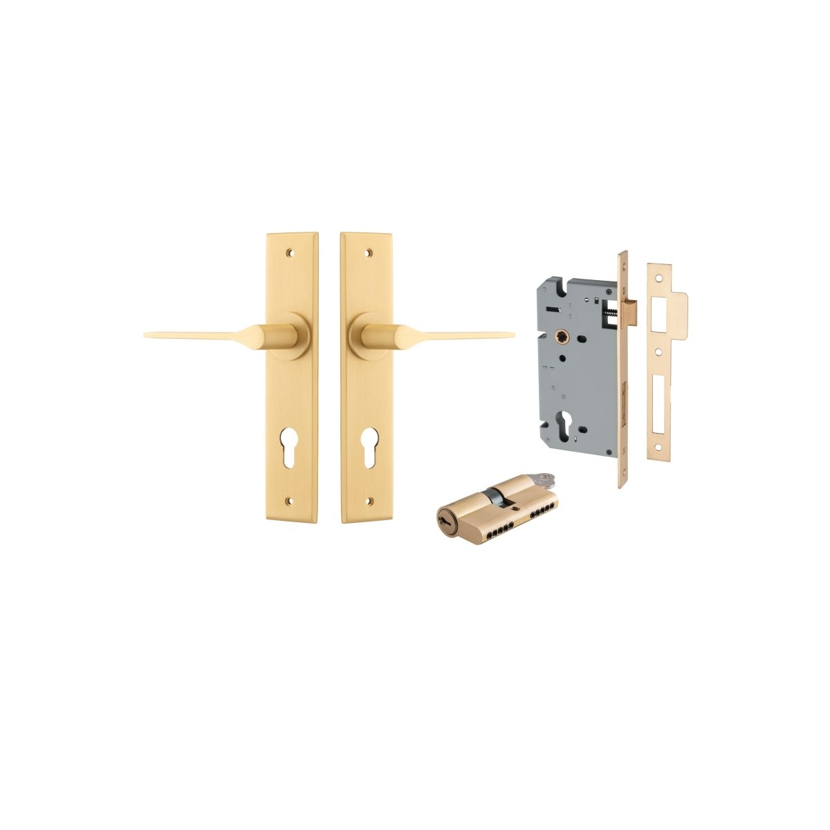 Como Lever - Chamfered Backplate - Entry - Point - 15258KENTR60KT - Iver