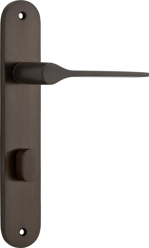 Como Lever - Oval Backplate - Entry Point - Iver - Signature Brass - Door Levers