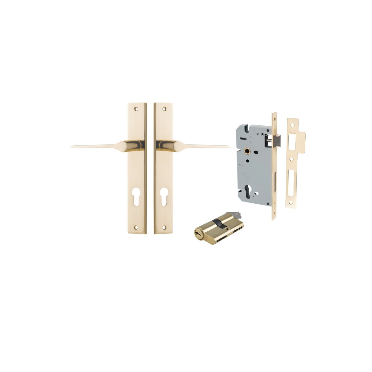 Como Lever - Rectangular Backplate - Entry - Point - 10254KENTR60KK - Iver