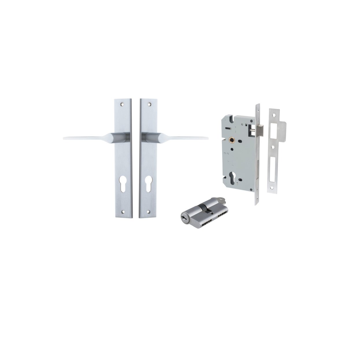 Como Lever - Rectangular Backplate - Entry - Point - 12254KENTR60KK - Iver