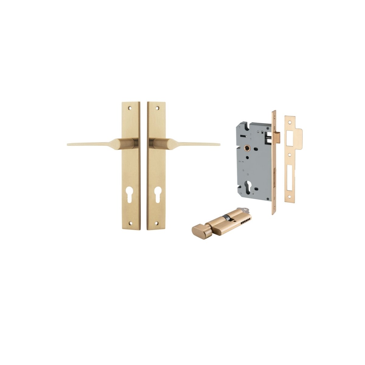 Como Lever - Rectangular Backplate - Entry - Point - 15254KENTR60KT - Iver