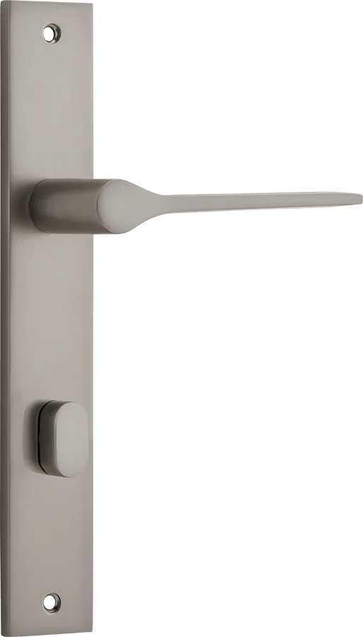 Como Lever - Rectangular Backplate - Entry Point - Iver - Satin Nickel - Door Levers