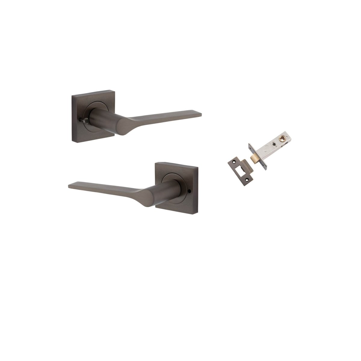 Como Lever - Square Rose - Entry Point - Iver - Signature Brass - Door Levers