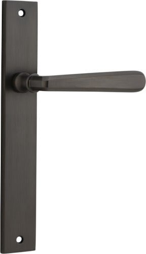 Copenhagen Lever - Rectangular Backplate - Entry Point - Iver - Signature Brass - Door Levers