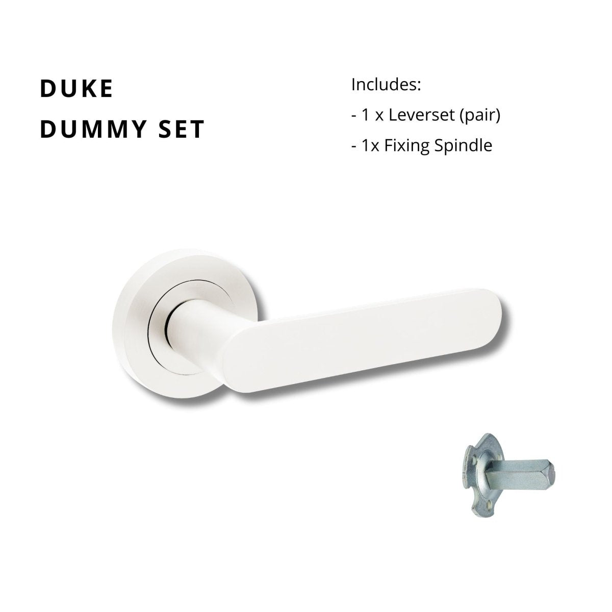 Duke Handle By Zanda - White - Entry - Point - 10093.D.WHT - Zanda