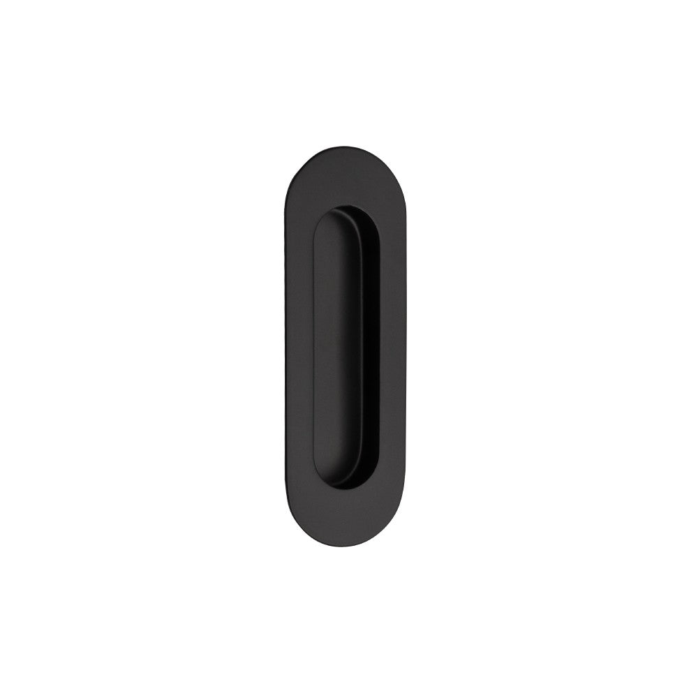 Duke Oval Flush Pull - Black - Entry - Point - 5241.BLK - Zanda