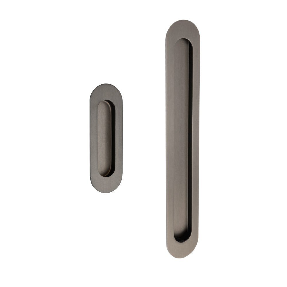 Duke Oval Flush Pull - Graphite Nickel - Entry - Point - 5241.GN - Zanda