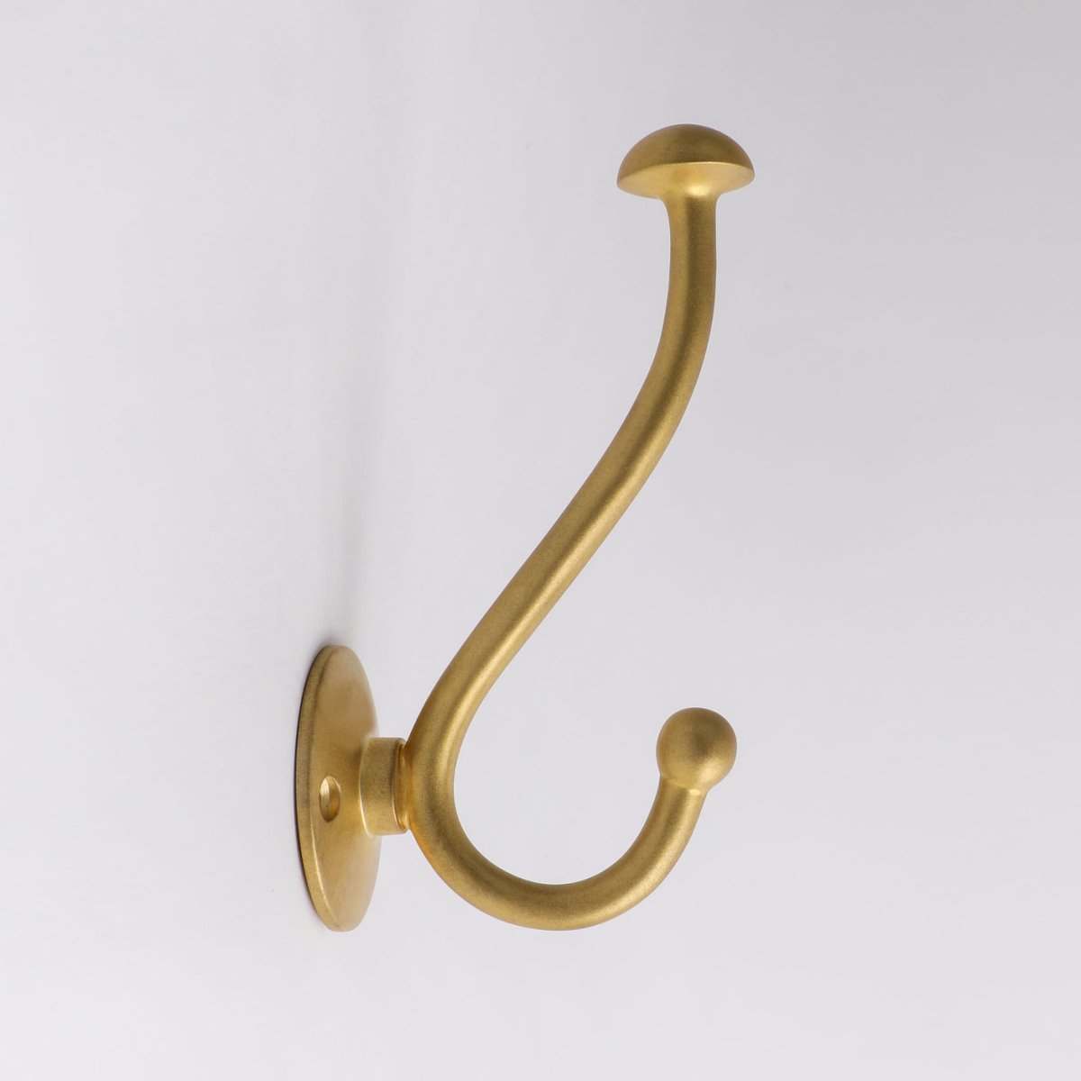 Eden Hook - Raw Brass By Hepburn - Entry - Point - EHRB - Hepburn Hardware