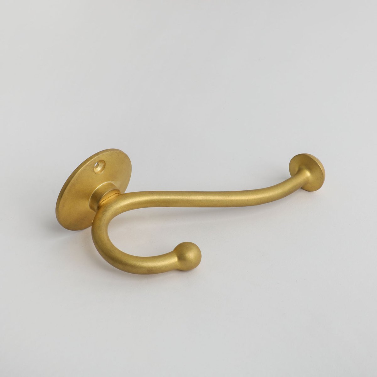 Eden Hook - Raw Brass By Hepburn - Entry - Point - EHRB - Hepburn Hardware