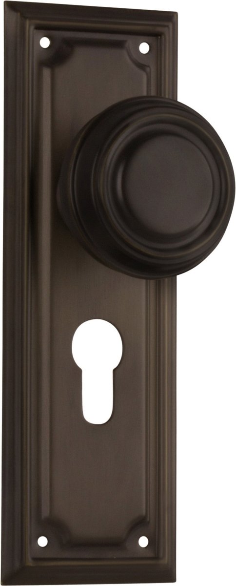 Edwardian Door Knob - Long Backplate by Tradco - Entry - Point - 0854E - Tradco