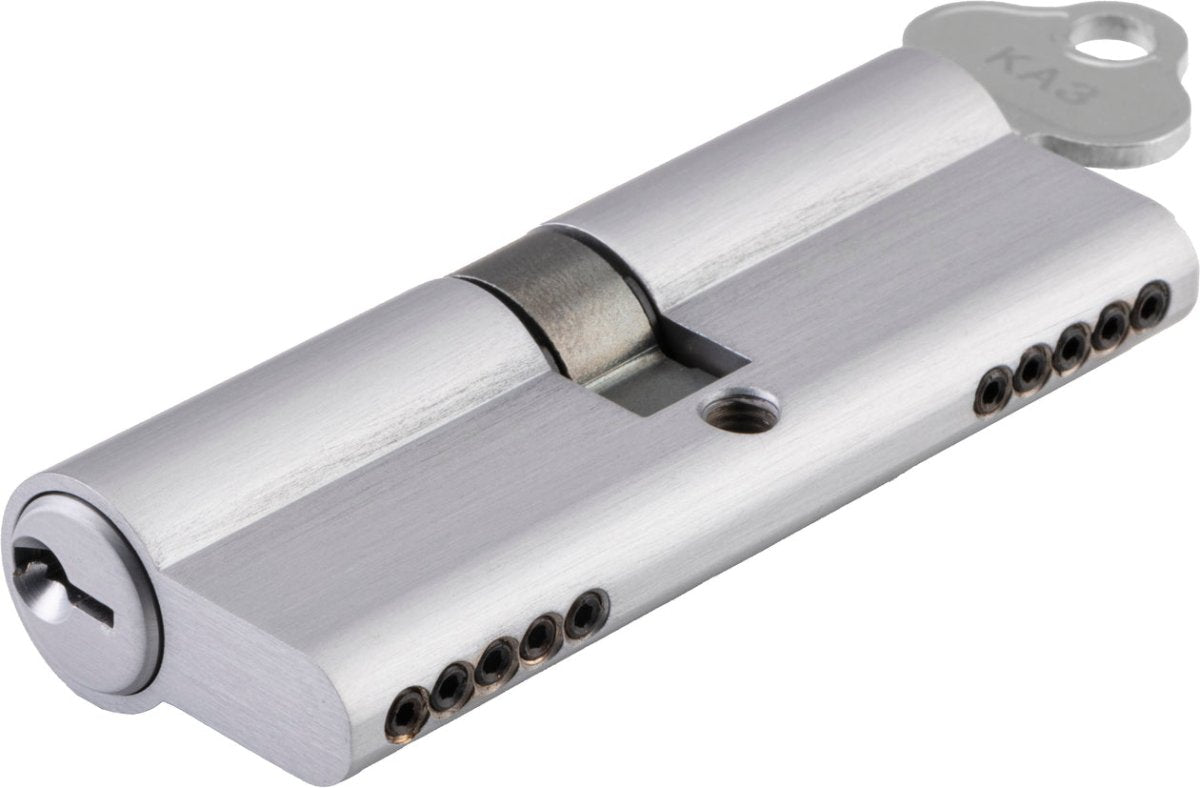 Euro Cylinder Dual Function (80mm) - Entry Point - Iver - Brushed Chrome - Euro Cylinders