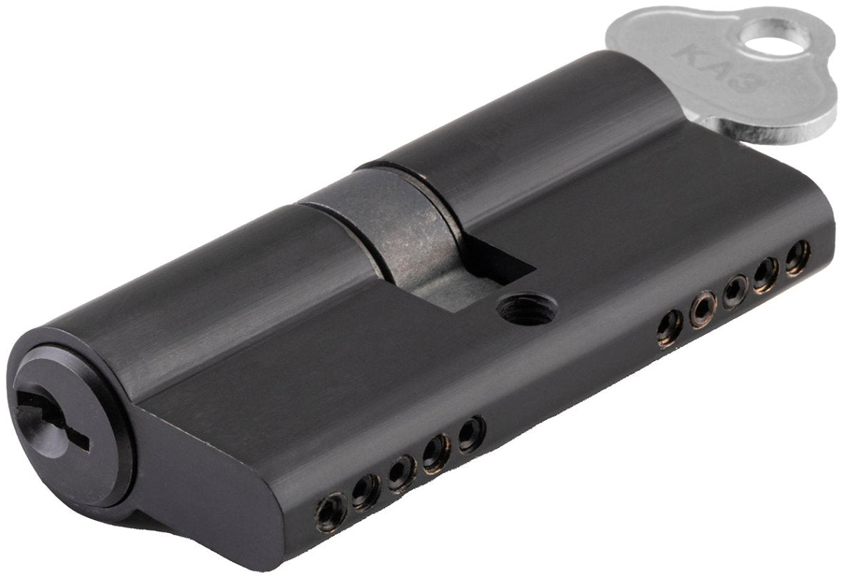 Euro Cylinder Dual Function (80mm) - Entry Point - Iver - Matt Black - Euro Cylinders