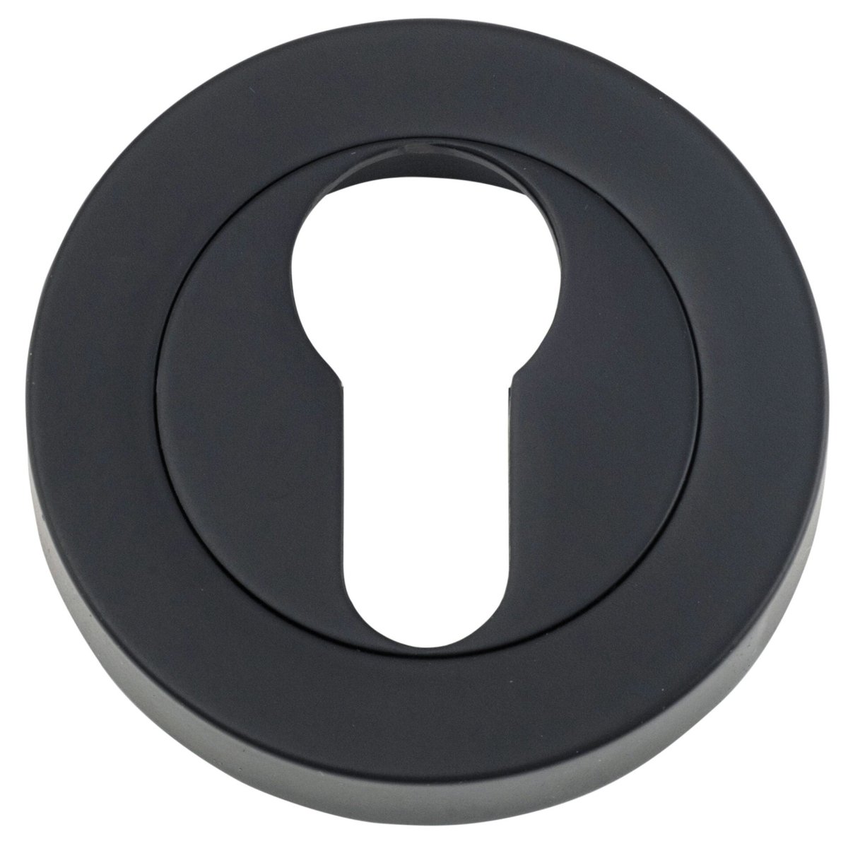 Euro Escutcheons - Round - Entry Point - Iver - Matt Black - Escutcheons