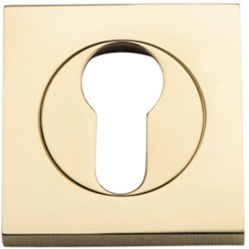 Euro Escutcheons - Square - Entry Point - Iver - Brushed Gold PVD - Escutcheons