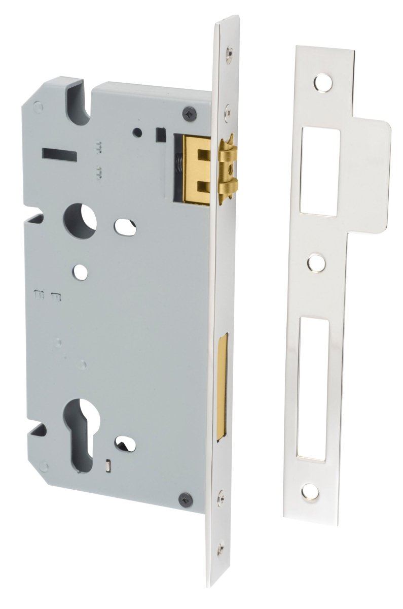 Euro Roller Mortice Locks - Entry Point - Iver - Polished Nickel - External Locks