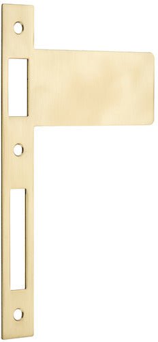 Extended Striker Plates - Entry Point - Iver - Polished Brass - External Locks