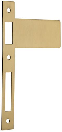 Extended Striker Plates - Entry Point - Iver - Brushed Brass - External Locks