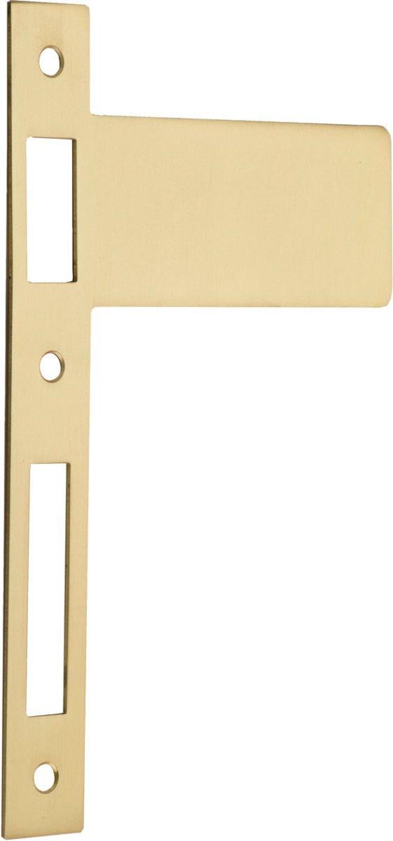 Extended Striker Plates - Entry Point - Iver - Brushed Gold PVD - External Locks