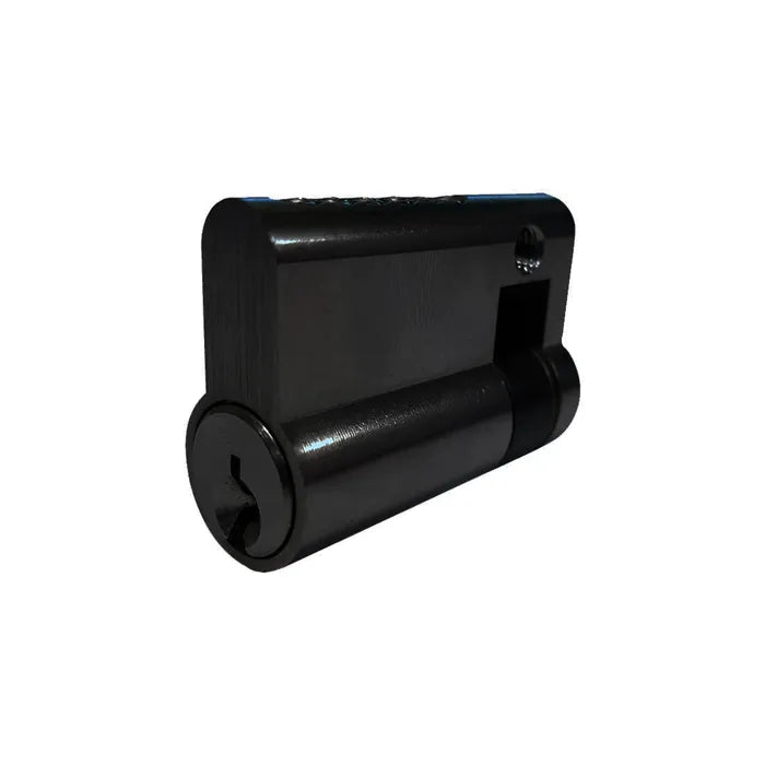 LOCKTON LOCK CYLINDER - (9555-5) HALF EURO FIXED- 6-Pin * Matte Black * (KD)