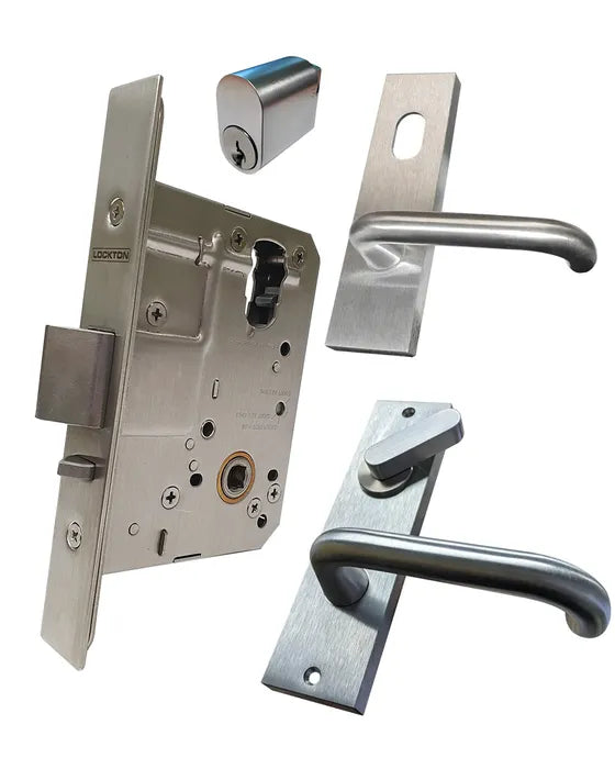 LOCKTON '60mm' Mortice Lock KIT5 (DISABILITY) - Inc. Lock, Furniture & Cylinder