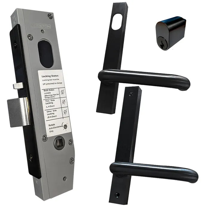 LOCKTON 30mm Mortice Lock KIT1 (CLASSROOM) - Inc. Lock, Furniture & Cylinder *Matte Black*