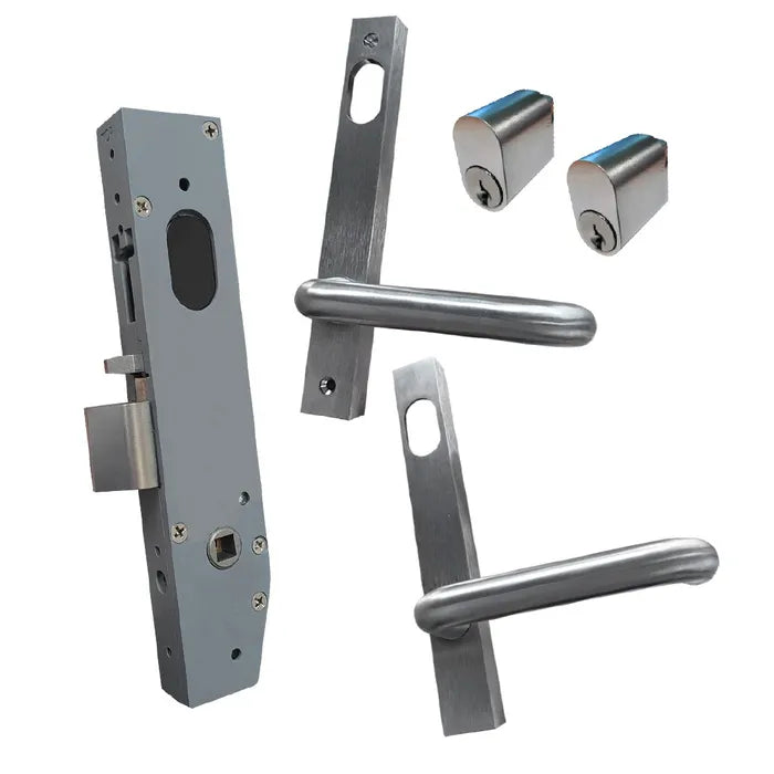 LOCKTON 23mm Mortice Lock KIT4 (DOUBLE CYL.) - Inc. Lock, Furniture & Cylinders