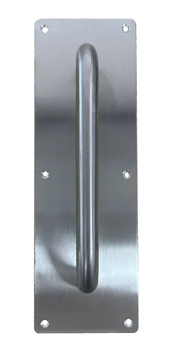 LOCKTON S/Steel (PLAIN) PULL PLATE with Handle (300mm x 100mm)