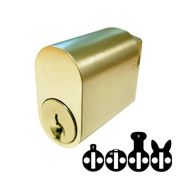 LOCKTON LOCK CYLINDER (570) OVAL (KD) *Polished Brass*