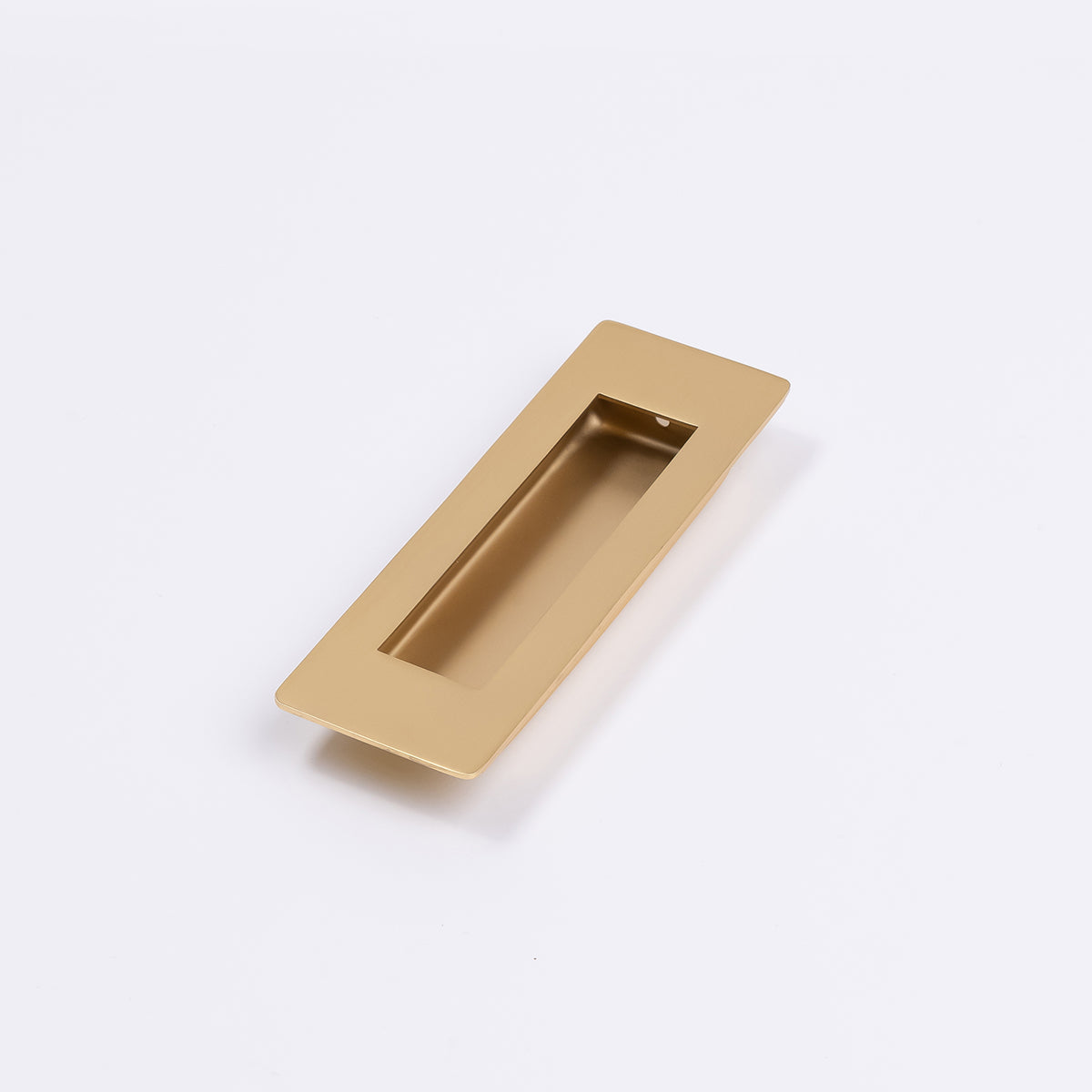 Satin Brass Sliding Door Flush Pull 120mm x 40mm - Manovella