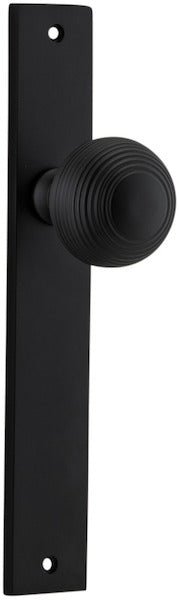 Guildford Knob - Rectangular Backplate - Entry Point - Iver - Matt Black - Door Knobs