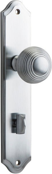 Guildford Knob - Shouldered Backplate - Entry Point - Iver - Brushed Chrome - Door Knobs