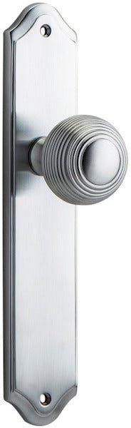 Guildford Knob - Shouldered Backplate - Entry Point - Iver - Brushed Chrome - Door Knobs