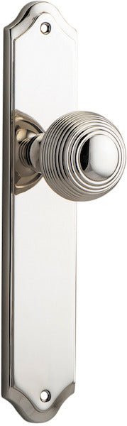 Guildford Knob - Shouldered Backplate - Entry Point - Iver - Polished Nickel - Door Knobs