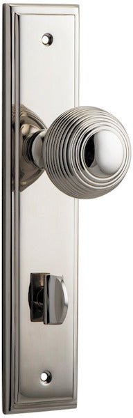 Guildford Knob - Stepped Backplate - Entry Point - Iver - Polished Nickel - Door Knobs