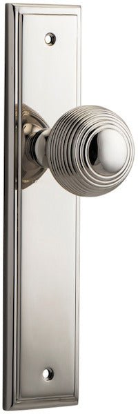 Guildford Knob - Stepped Backplate - Entry Point - Iver - Polished Nickel - Door Knobs