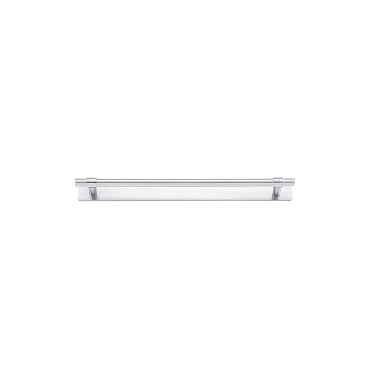 Helsinki Cabinet Pull with Backplate - Entry Point - Iver - Brushed Chrome - Cabinet Pulls