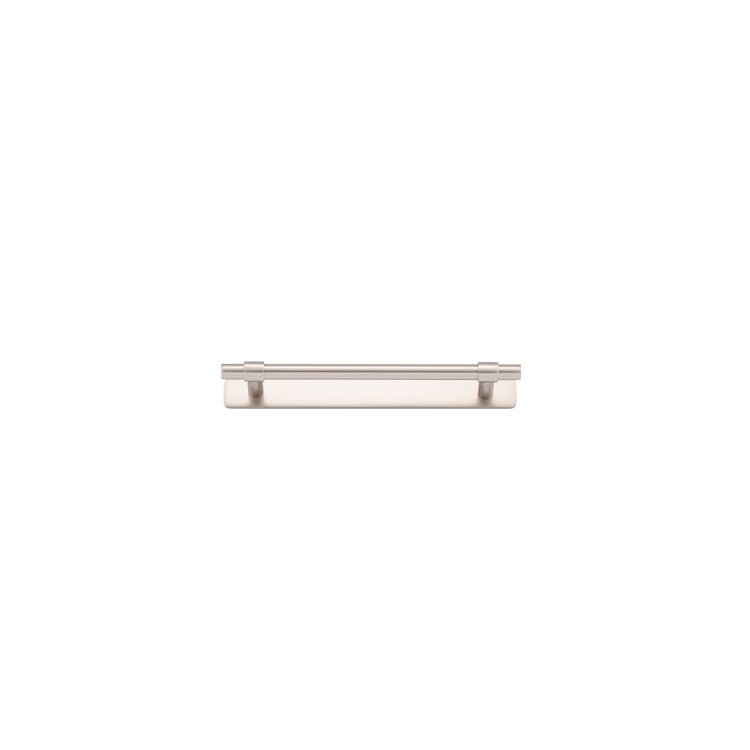 Helsinki Cabinet Pull with Backplate - Entry Point - Iver - Satin Nickel - Cabinet Pulls