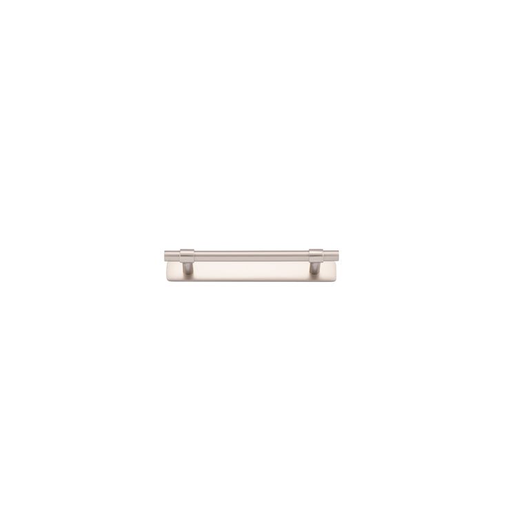 Helsinki Cabinet Pull with Backplate - Entry Point - Iver - Satin Nickel - Cabinet Pulls