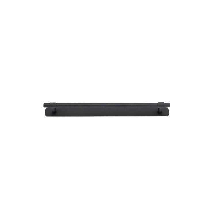 Helsinki Cabinet Pull with Backplate - Entry Point - Iver - Matt Black - Cabinet Pulls