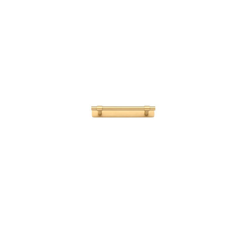 Helsinki Cabinet Pull with Backplate - Entry Point - Iver - Brushed Brass - Cabinet Pulls