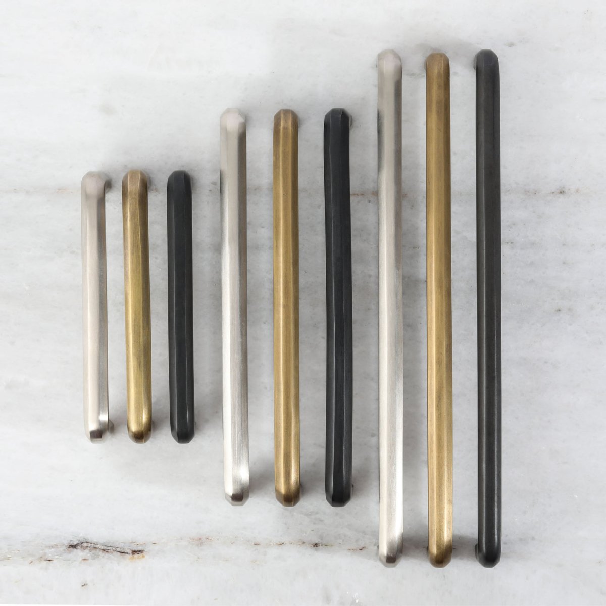 Henley Handle - Acid Washed Brass by Hepburn - Entry - Point - H128AWB - Hepburn Hardware