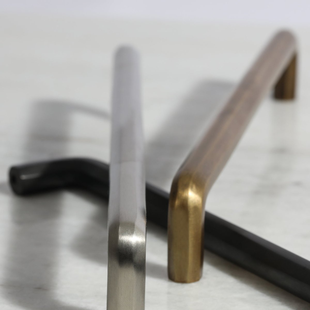 Henley Handle - Acid Washed Brass by Hepburn - Entry - Point - H128AWB - Hepburn Hardware