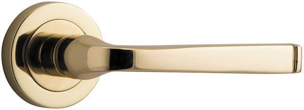 IVER Annecy Solid Brass Round Rose Door Handle – Multiple Finishes Available - Entry - Point - 0320 - Iver