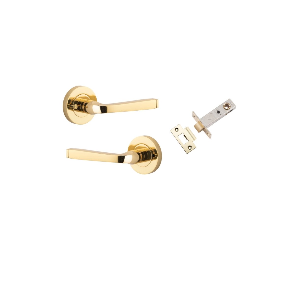 IVER Annecy Solid Brass Round Rose Door Handle – Multiple Finishes Available - Entry - Point - 0320KIBPRIV60 - Iver