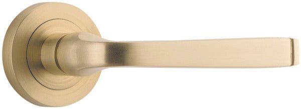 IVER Annecy Solid Brass Round Rose Door Handle – Multiple Finishes Available - Entry - Point - 0451 - Iver