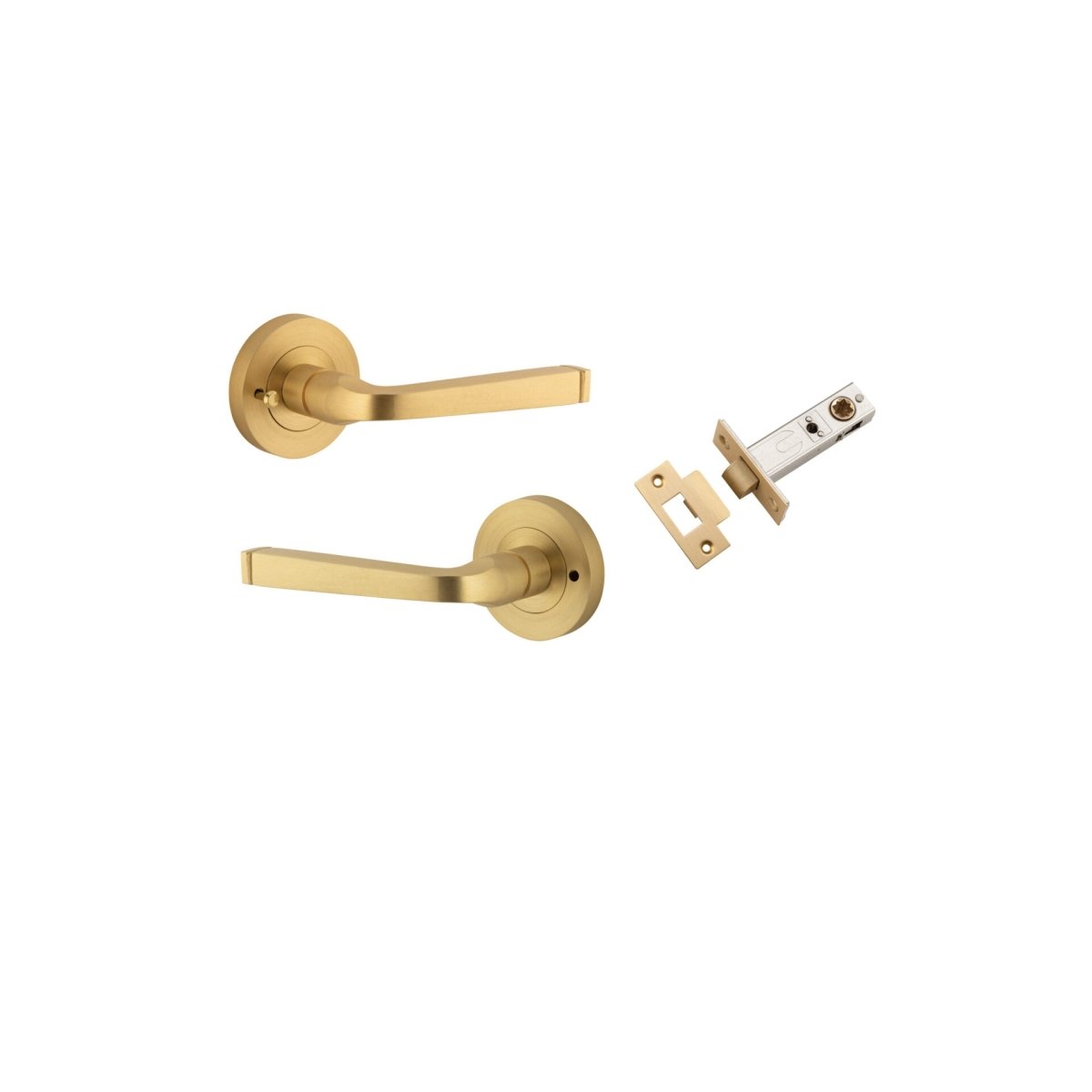 IVER Annecy Solid Brass Round Rose Door Handle – Multiple Finishes Available - Entry - Point - 0451KIBPRIV60 - Iver