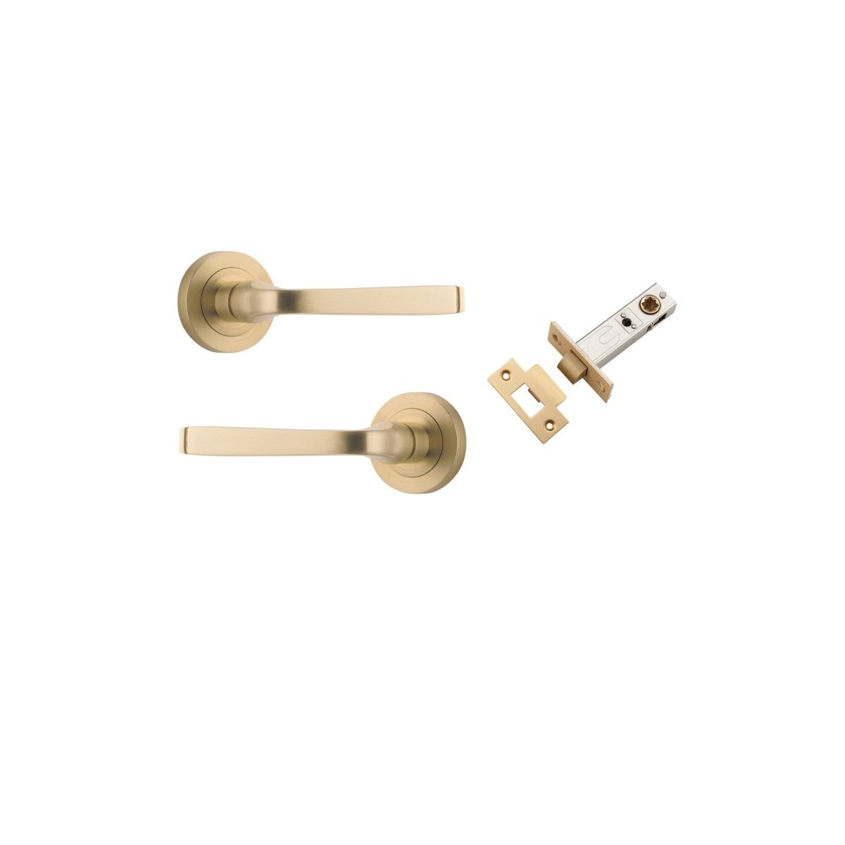 IVER Annecy Solid Brass Round Rose Door Handle – Multiple Finishes Available - Entry - Point - 0451KPASS60 - Iver