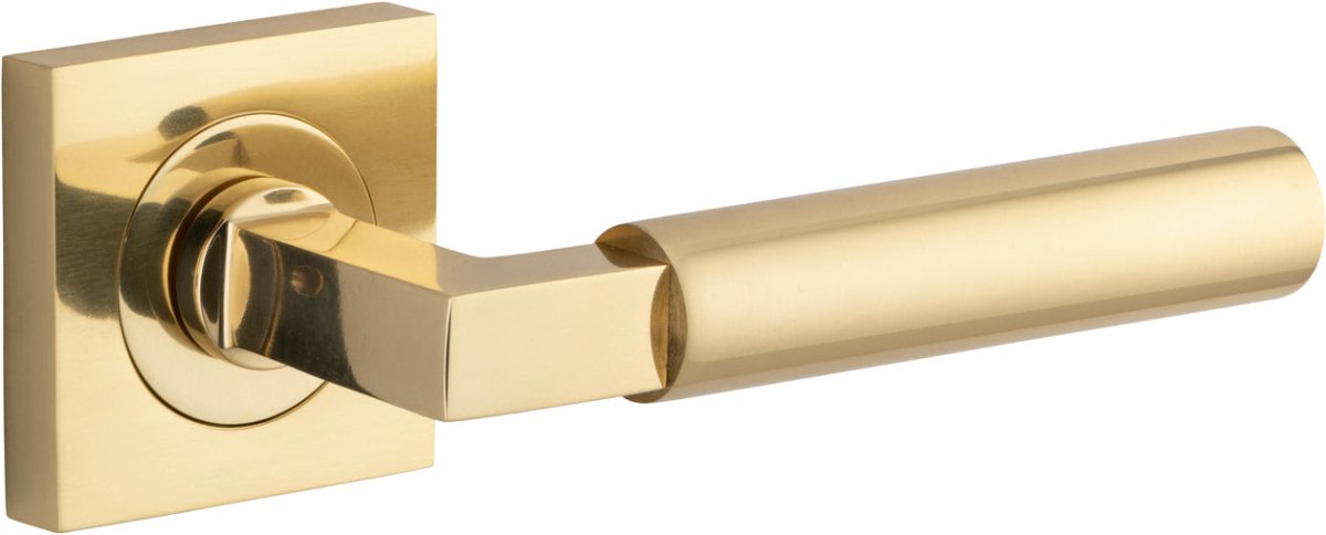 IVER Berlin Solid Brass Square Rose Door Handle – Multiple Finishes Available - Entry - Point - 0410 - Iver