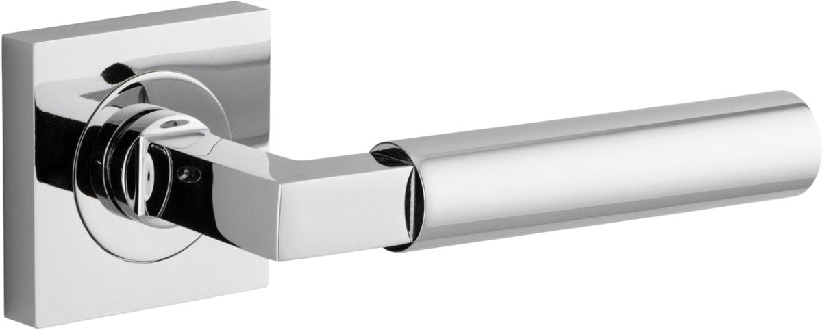 IVER Berlin Solid Brass Square Rose Door Handle – Multiple Finishes Available - Entry - Point - 0414 - Iver