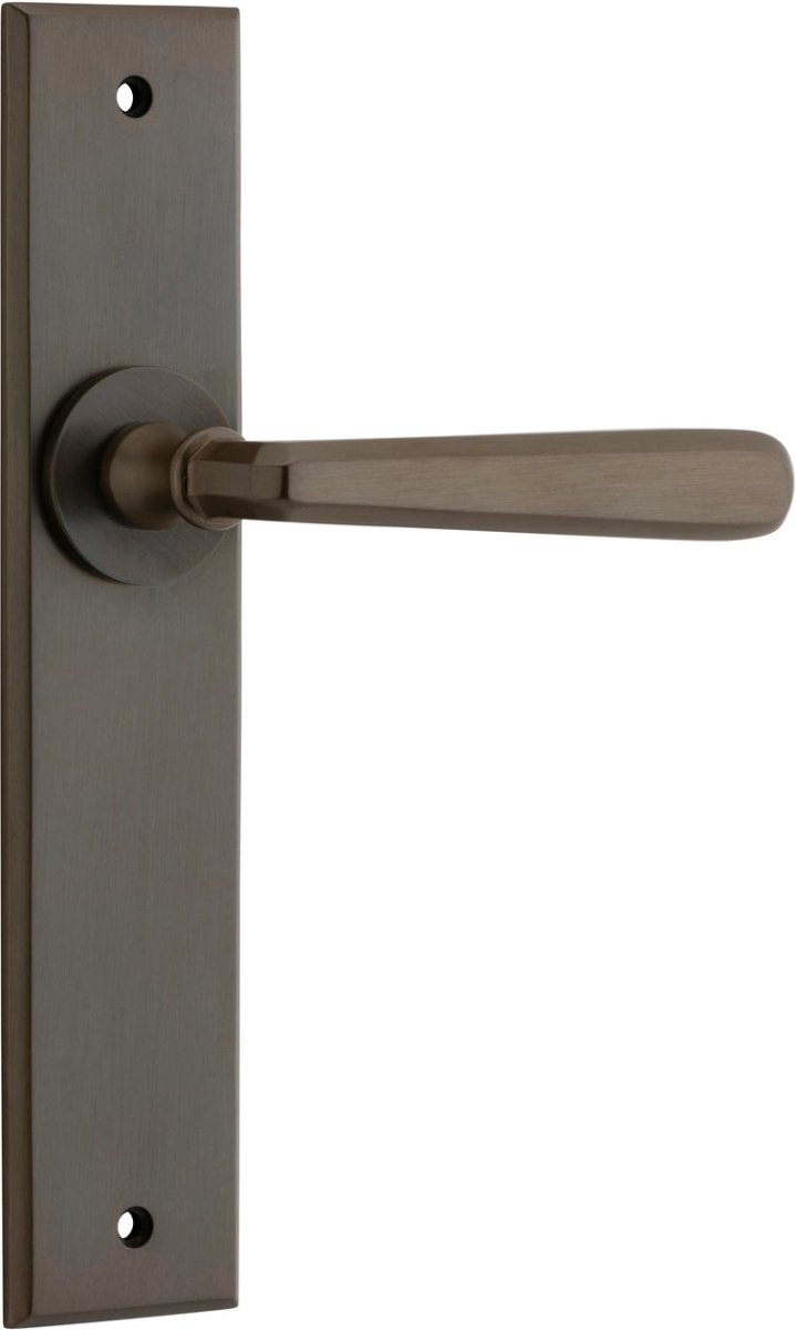 IVER Copenhagen Solid Brass Chamfered Door Handle – Multiple Finishes Available - Entry - Point - 10880 - Iver